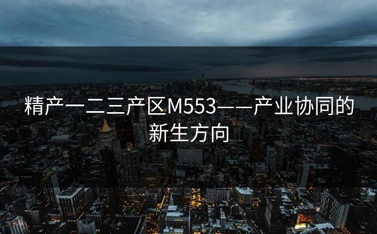 精产一二三产区M553——产业协同的新生方向 精产一二三产区M553——产业协同的新生方向
